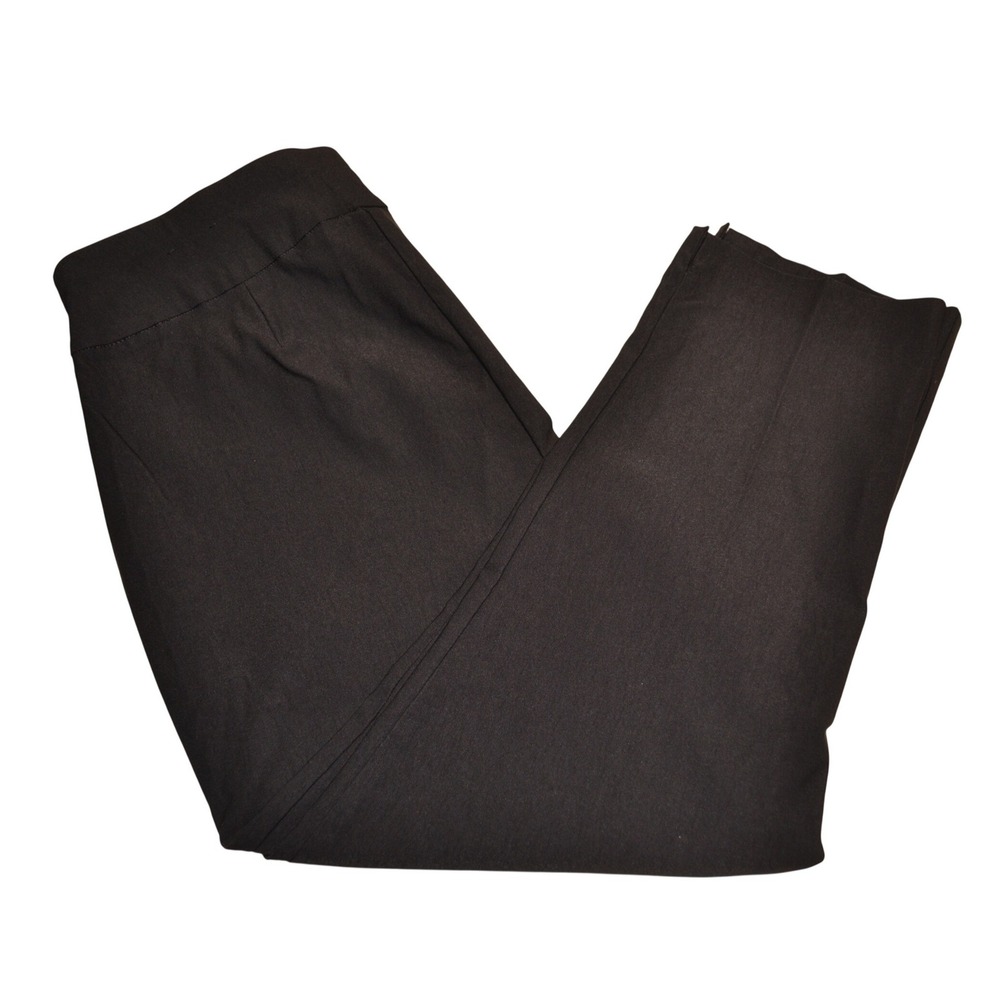 Chico's So Slimming Crop Pants Women 2 Black Good Stretch Office Casual Career